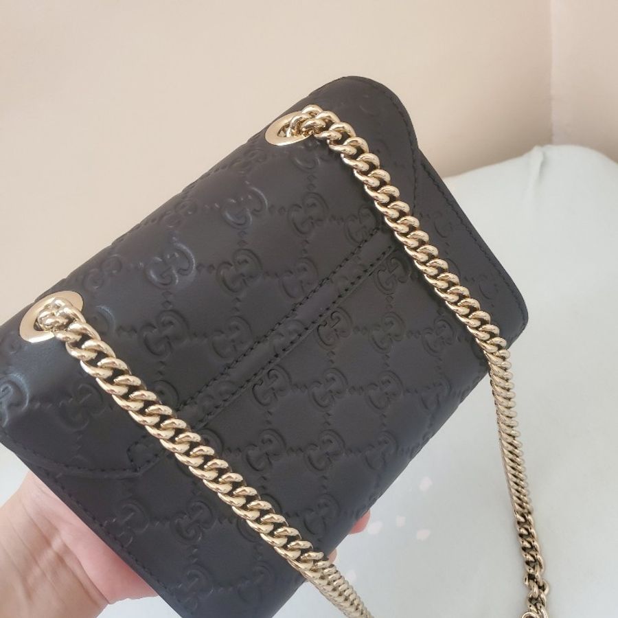 Gucci 黑色logo肩背小包 小廢包-7