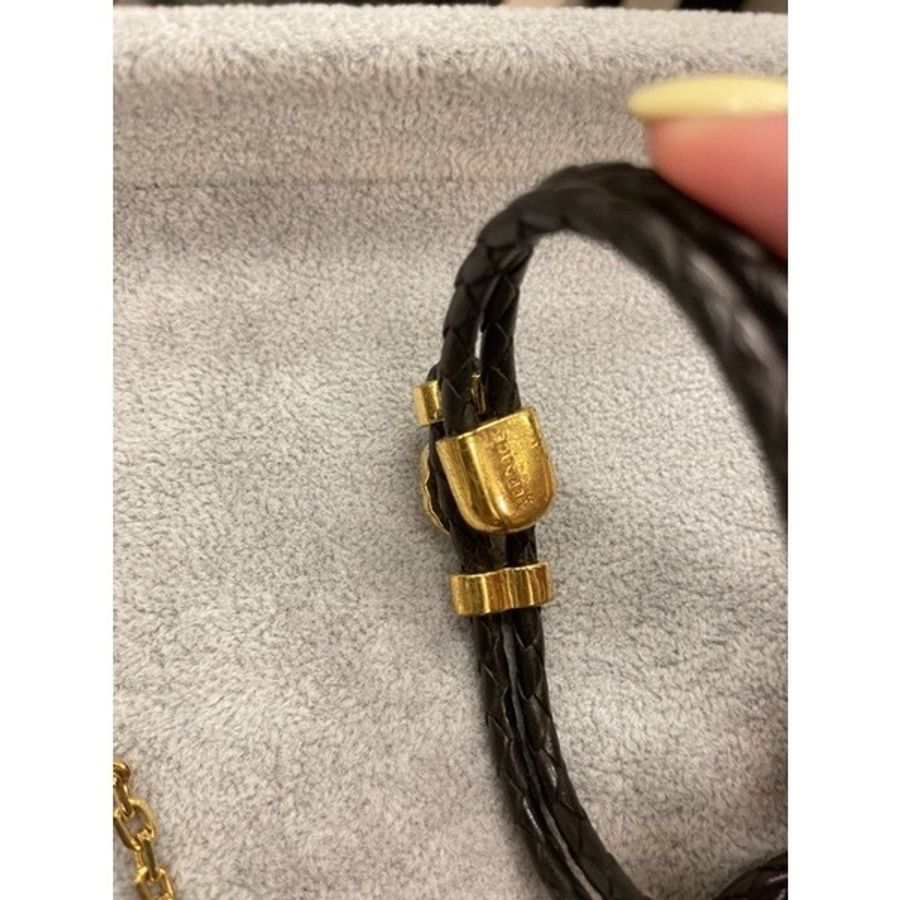 二手 VERSACE 凡賽斯 皮革手環 皮革皮繩 手環 皮繩手環 正品-3