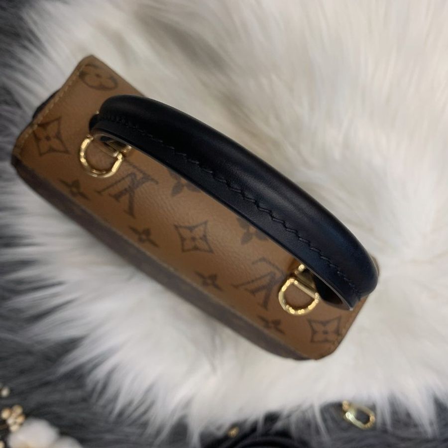 Louis Vuitton LV 字紋雙拼色TILSITT 扇形包/二用包/斜背包/手提包-7
