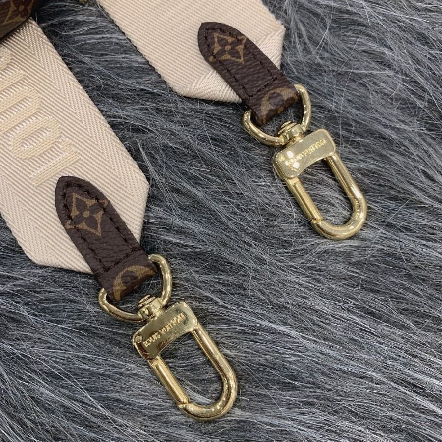 Louis Vuitton LV 寬版布面背帶附圓形零錢包/肩帶/配件-1