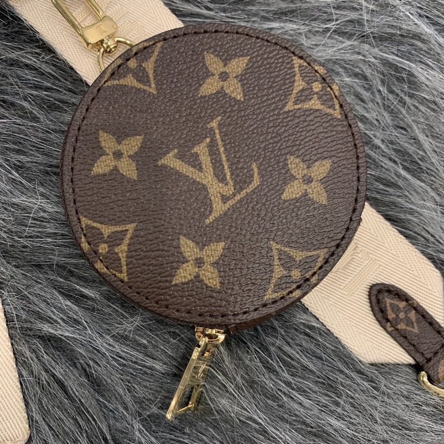 Louis Vuitton LV 寬版布面背帶附圓形零錢包/肩帶/配件-4