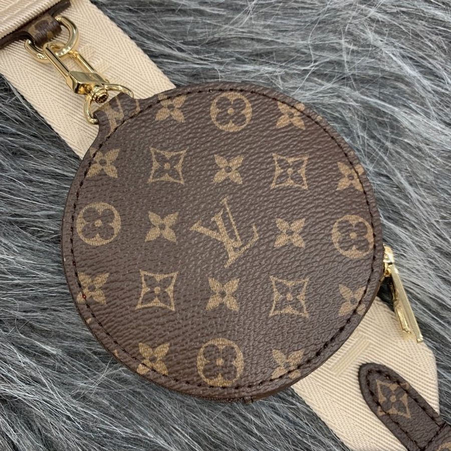 Louis Vuitton LV 寬版布面背帶附圓形零錢包/肩帶/配件-5