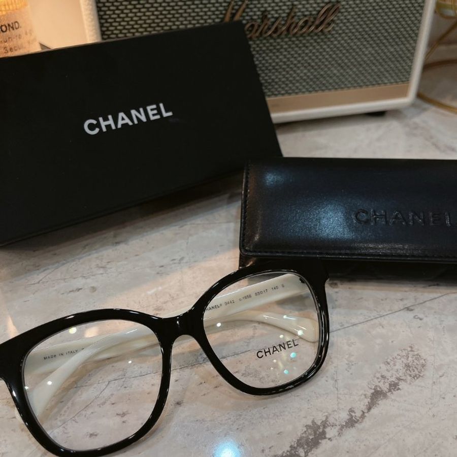 【預購】麗睛眼鏡Chanel【可刷卡分期】香奈兒 CH3442 熊貓配色 光學眼鏡 精品眼鏡 小香眼鏡 香奈兒熱賣款 小香熱賣款-4