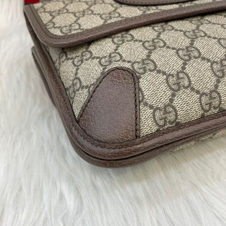 Gucci 501050老花PVC虎頭郵差斜背包Neo Vintage-7