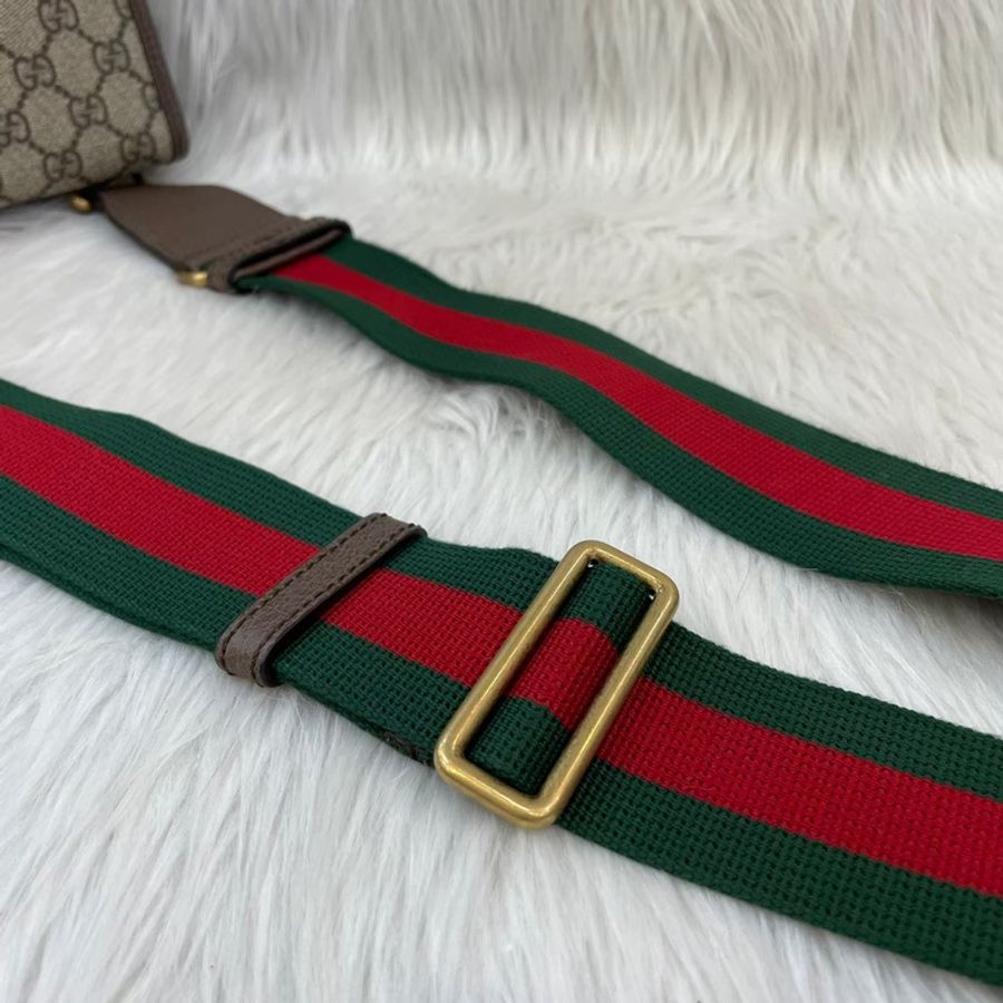 Gucci 501050老花PVC虎頭郵差斜背包Neo Vintage-12