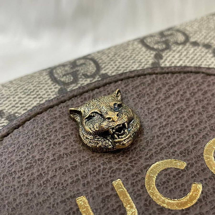 Gucci 501050老花PVC虎頭郵差斜背包Neo Vintage-15
