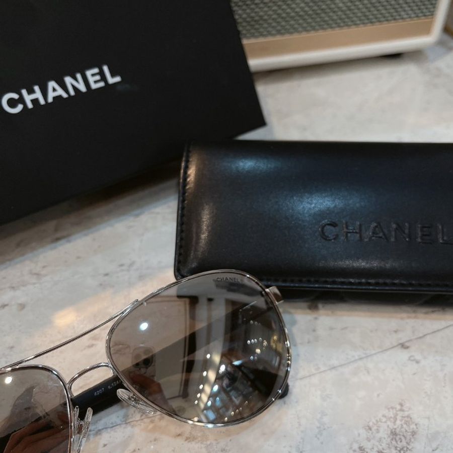 【現貨】麗睛眼鏡Chanel【可刷卡分期】香奈兒 CH4207 太陽眼鏡 香奈兒基本款 精品眼鏡 大牌墨鏡 飛行員太陽眼鏡 牛仔太陽眼鏡-4