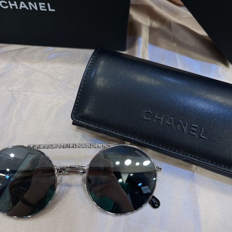 【現貨】麗睛眼鏡 Chanel【可刷卡分期】香奈兒 CH4232 太陽眼鏡 小香眼鏡 香奈兒熱賣款 復古太陽眼鏡 水鑽太陽眼鏡-2