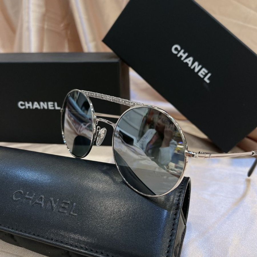 【現貨】麗睛眼鏡 Chanel【可刷卡分期】香奈兒 CH4232 太陽眼鏡 小香眼鏡 香奈兒熱賣款 復古太陽眼鏡 水鑽太陽眼鏡-5