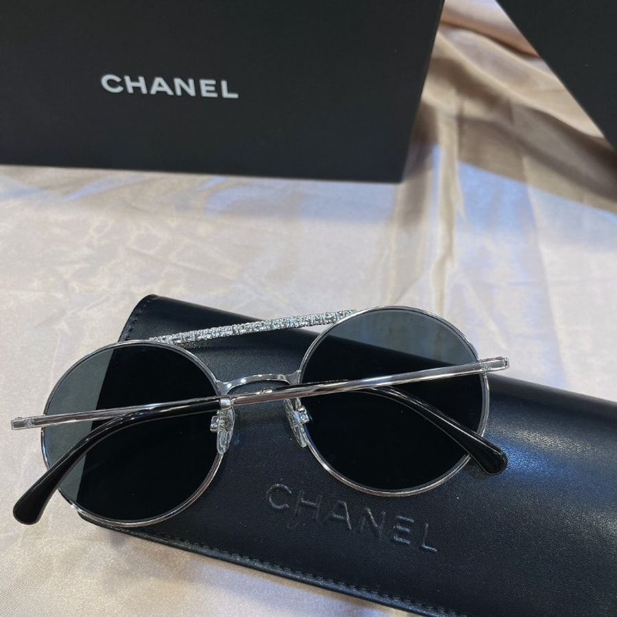 【現貨】麗睛眼鏡 Chanel【可刷卡分期】香奈兒 CH4232 太陽眼鏡 小香眼鏡 香奈兒熱賣款 復古太陽眼鏡 水鑽太陽眼鏡-10