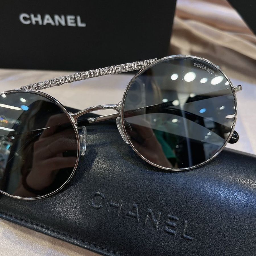 【現貨】麗睛眼鏡 Chanel【可刷卡分期】香奈兒 CH4232 太陽眼鏡 小香眼鏡 香奈兒熱賣款 復古太陽眼鏡 水鑽太陽眼鏡-12