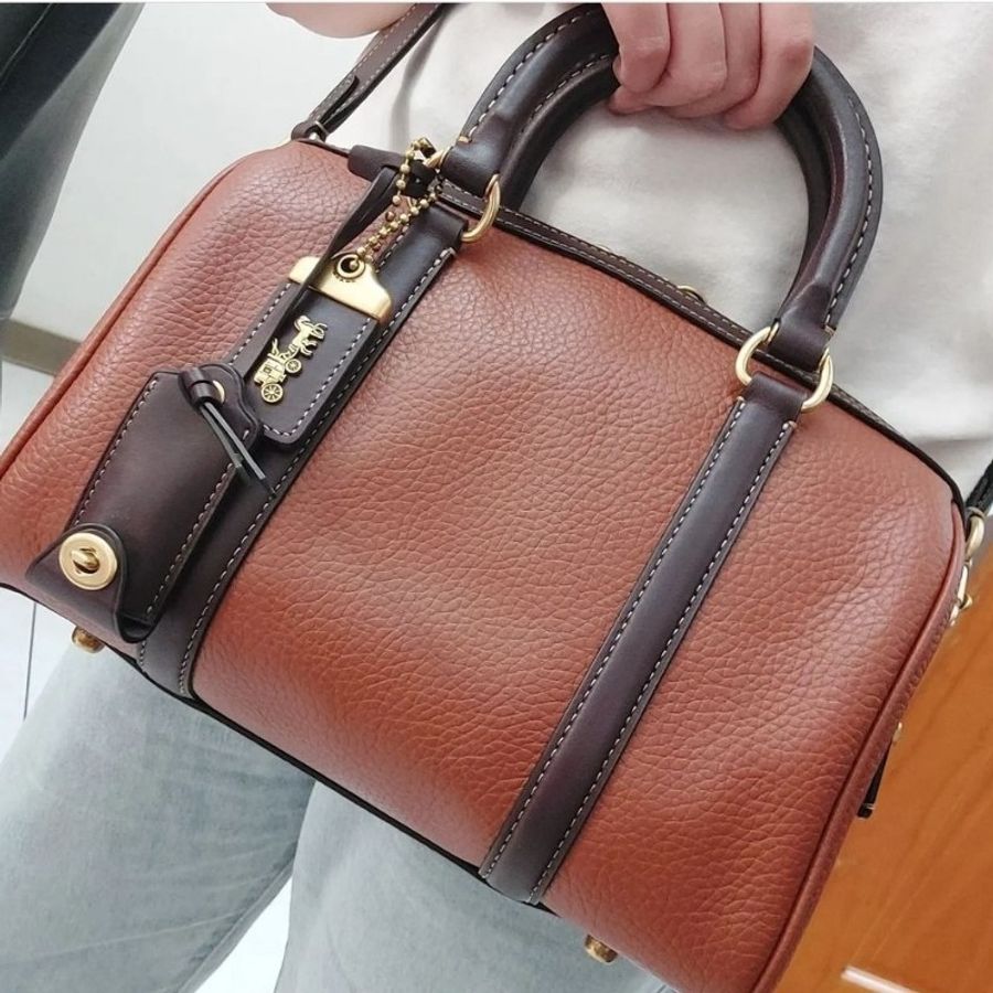 coach ruby 25 牛皮 波士頓包 專櫃 正品 精品 包包 手提 側背 肩背 斜揹-2