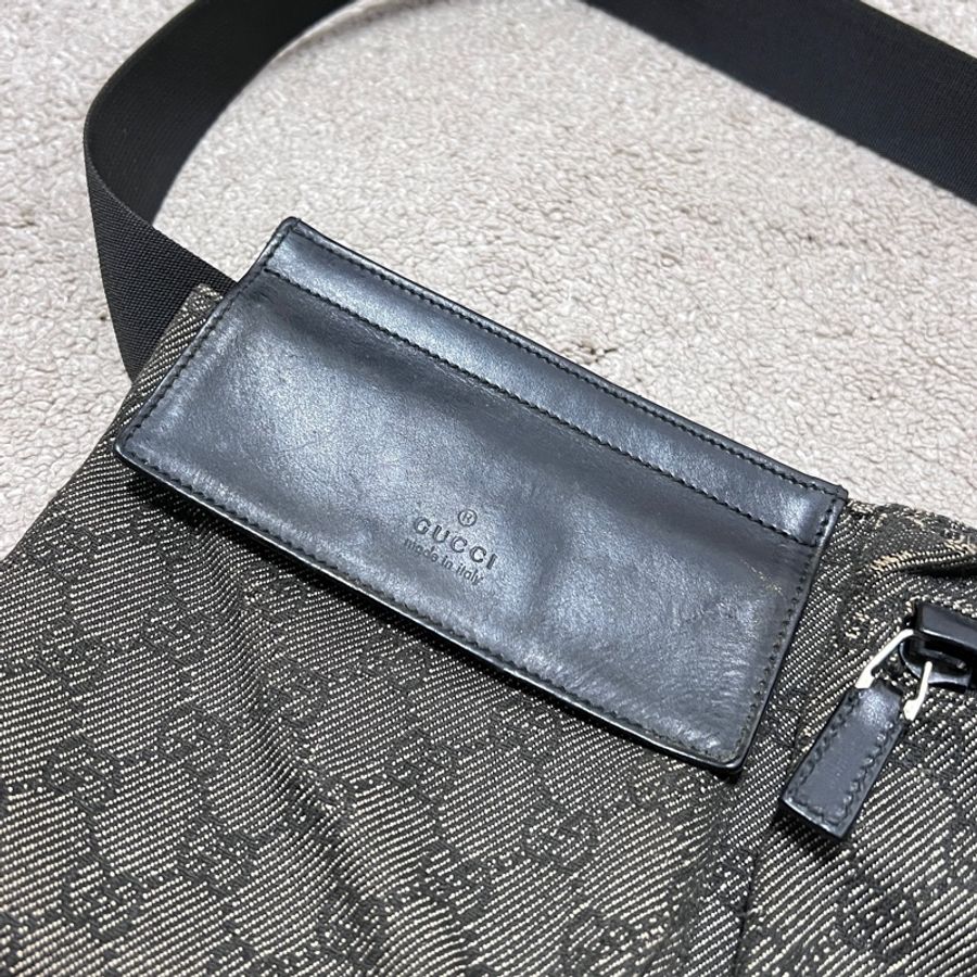 GUCCI 28566 Vintage Waist bag 帆布雙袋腰包-2
