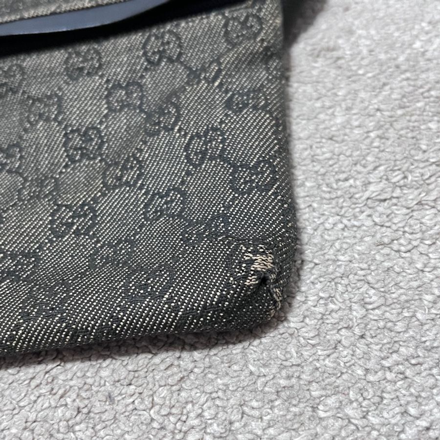 GUCCI 28566 Vintage Waist bag 帆布雙袋腰包-7