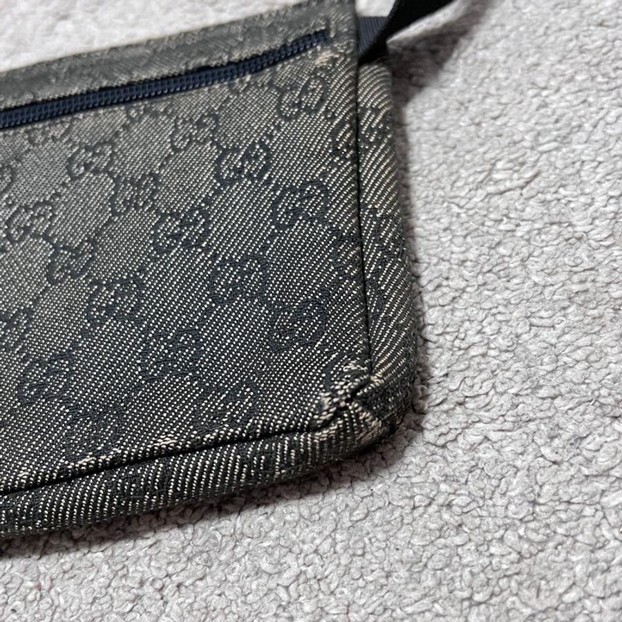 GUCCI 28566 Vintage Waist bag 帆布雙袋腰包-9
