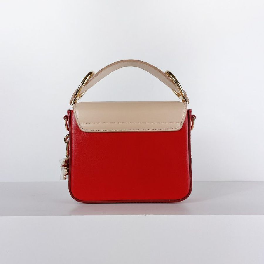 Chloé C Bag 莓果拼色-14