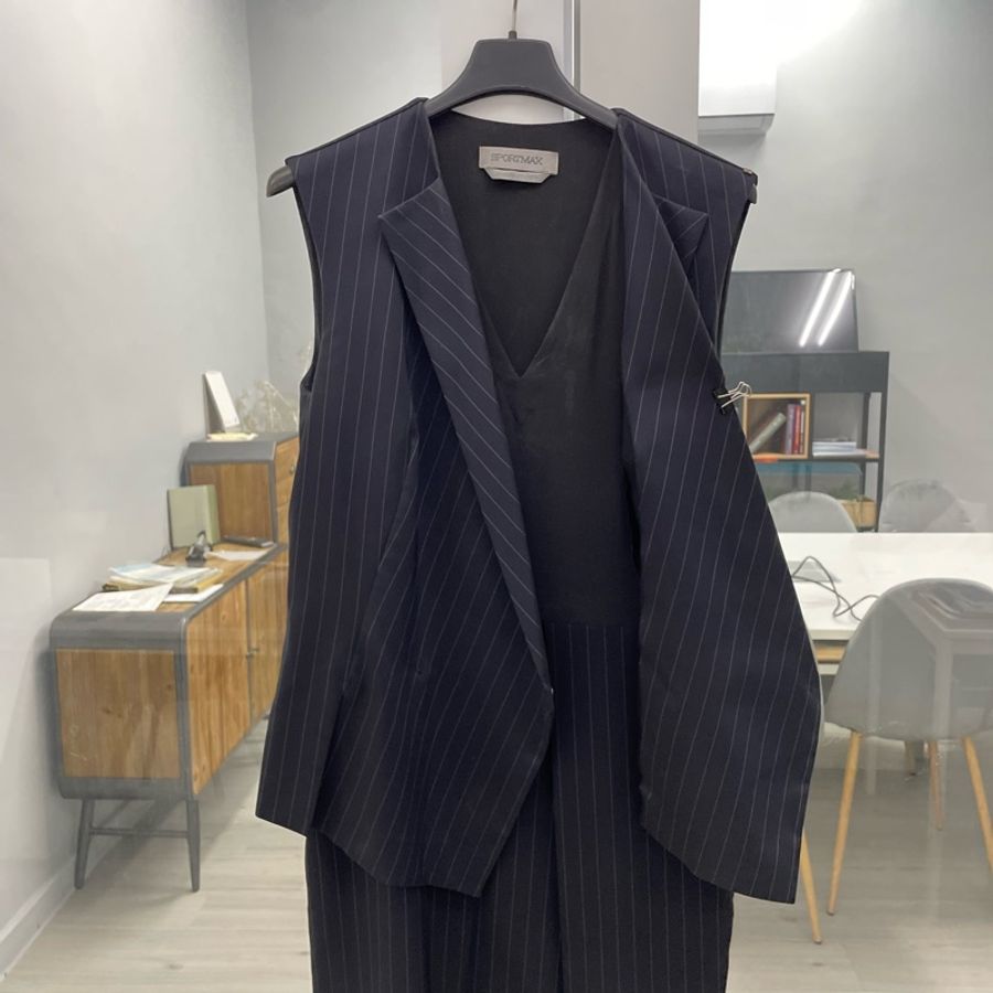 Sportmax假兩件修身洋裝(義大利製)-2