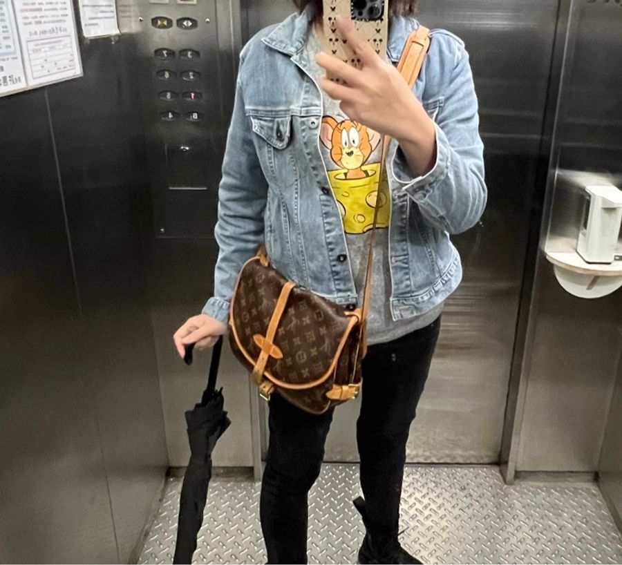 LV經典老花雙子星小號斜背包-1