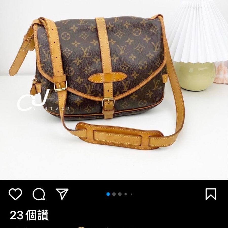 LV經典老花雙子星小號斜背包-5