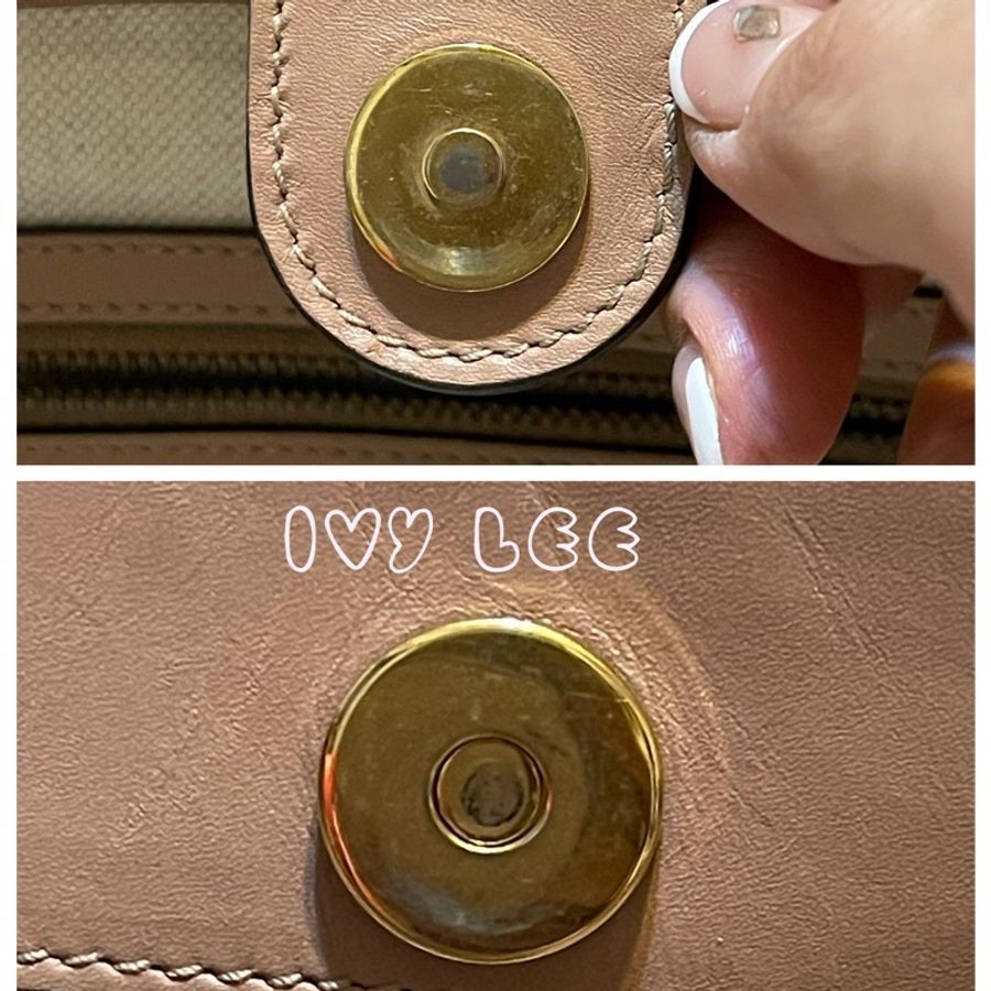 Gucci 269953 女式 粉膚色Scarlett Nude Guccissima 皮革手提包托特包 二手精品-18