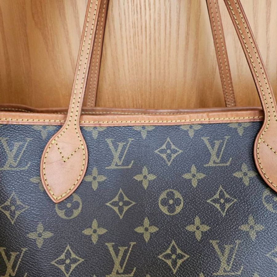 LV never full 中號購物包 經典不敗老花款 可當媽媽包-3