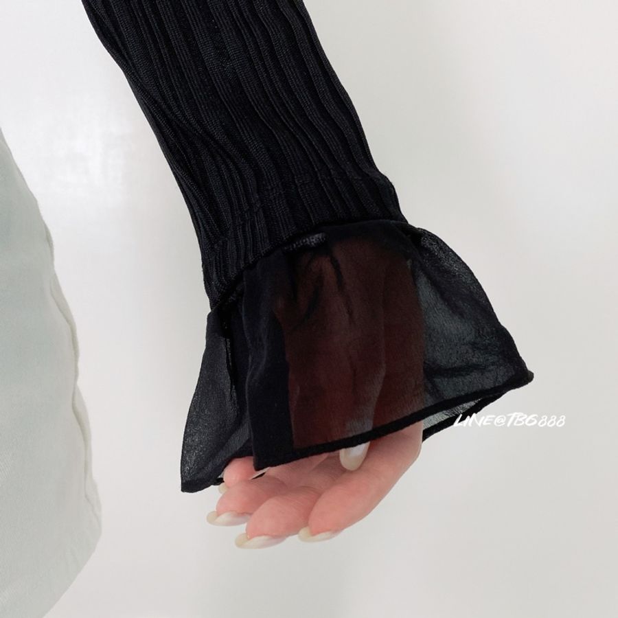 3.1 Phillip Lim 方領蕾絲微透上衣-8