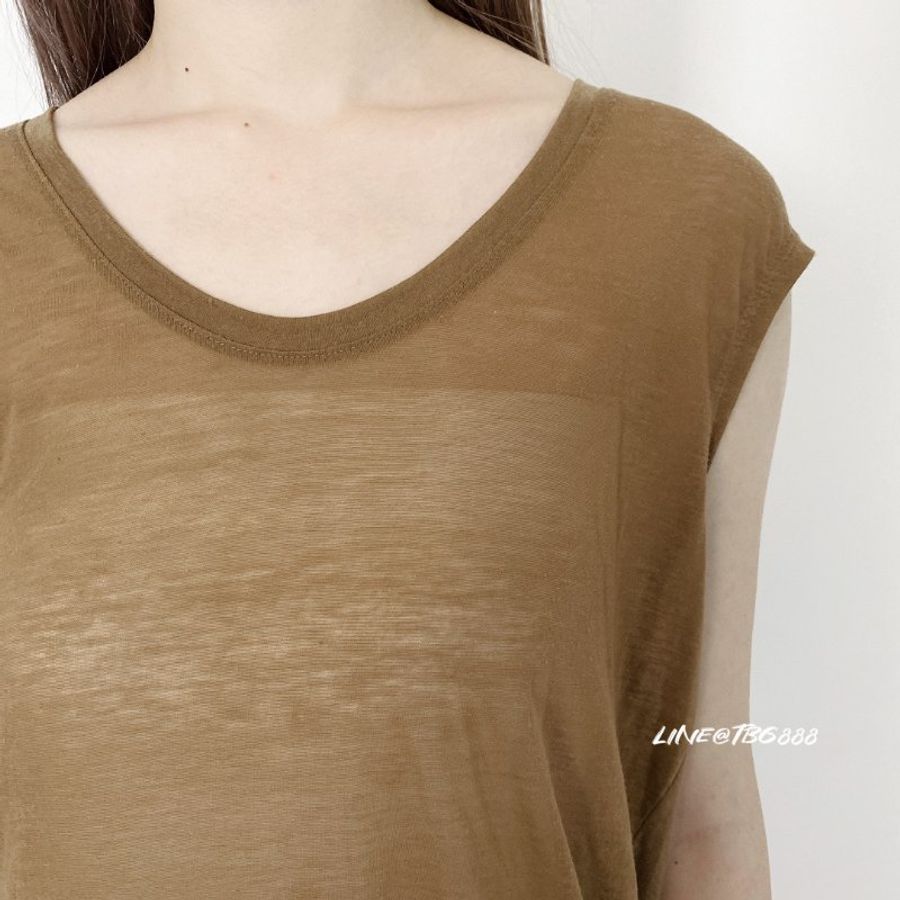 HELMUT LANG 舒適柔軟美國棉透膚抓皺背心-3