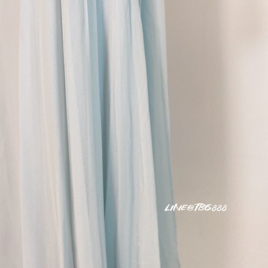 Marchesa Notte 刺繡水藍長洋裝-10