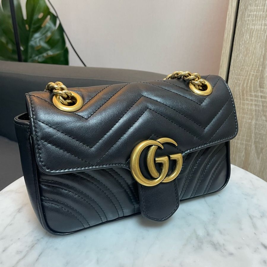 GUCCI 古馳 GG MARMONT 馬夢 MINI BAG 22cm-2