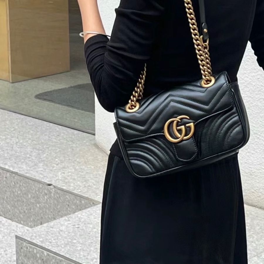 GUCCI 古馳 GG MARMONT 馬夢 MINI BAG 22cm-0