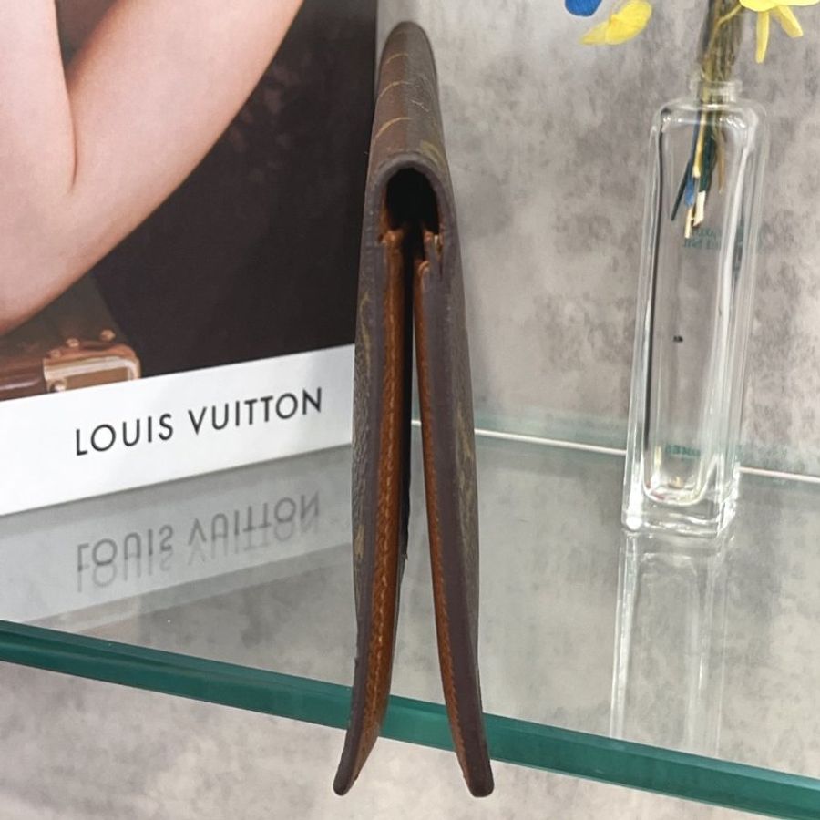 Louis Vuitton LV 老花字紋對開二折長夾/皮夾-3
