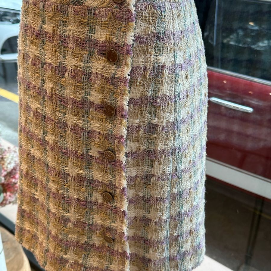 CHANEL 斜紋尼龍A字一片裙-1