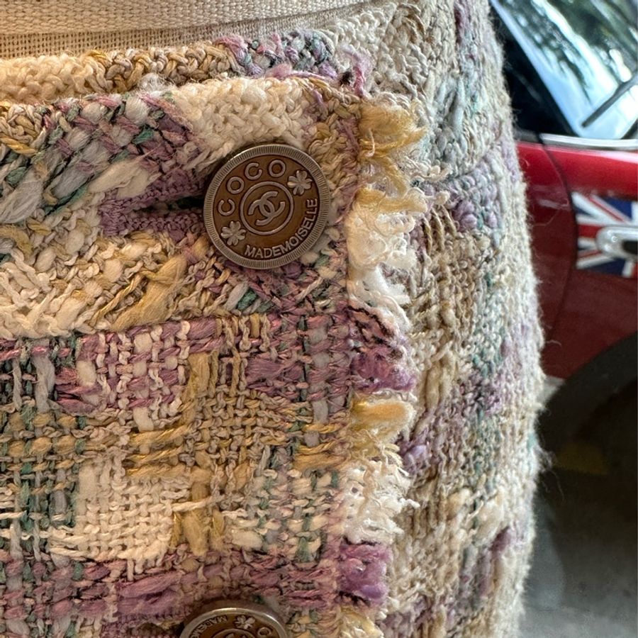 CHANEL 斜紋尼龍A字一片裙-5
