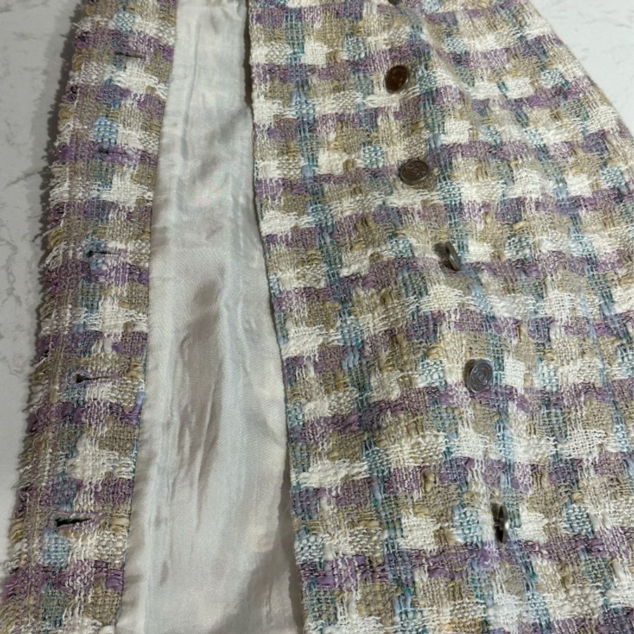 CHANEL 斜紋尼龍A字一片裙-15