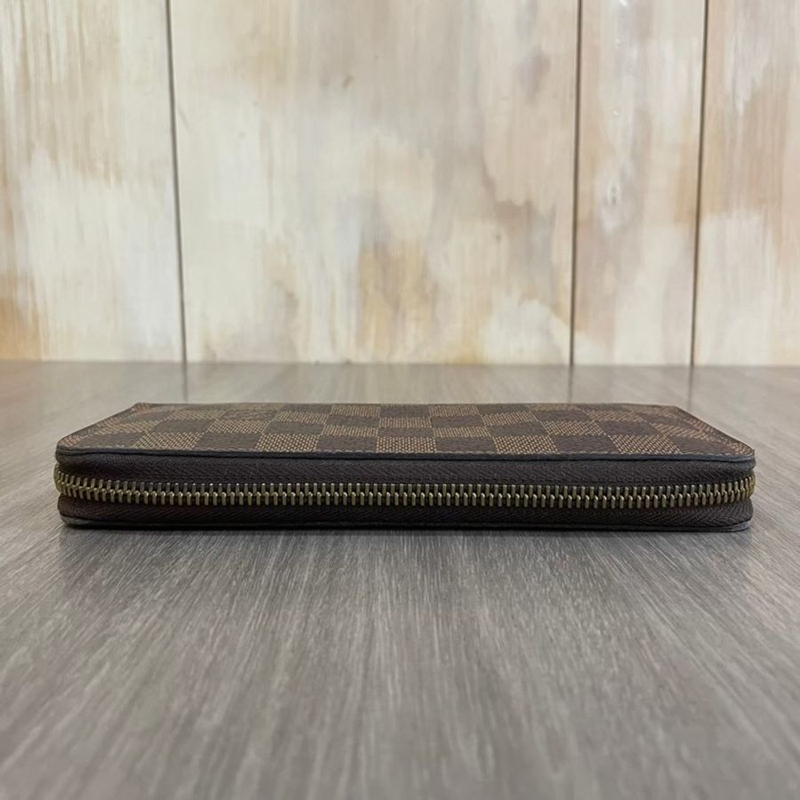 Louis Vuitton N60534棋盤格紅內裡Clemence拉鍊長夾-3