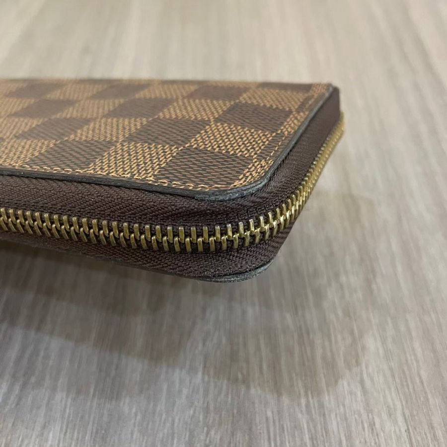 Louis Vuitton N60534棋盤格紅內裡Clemence拉鍊長夾-7