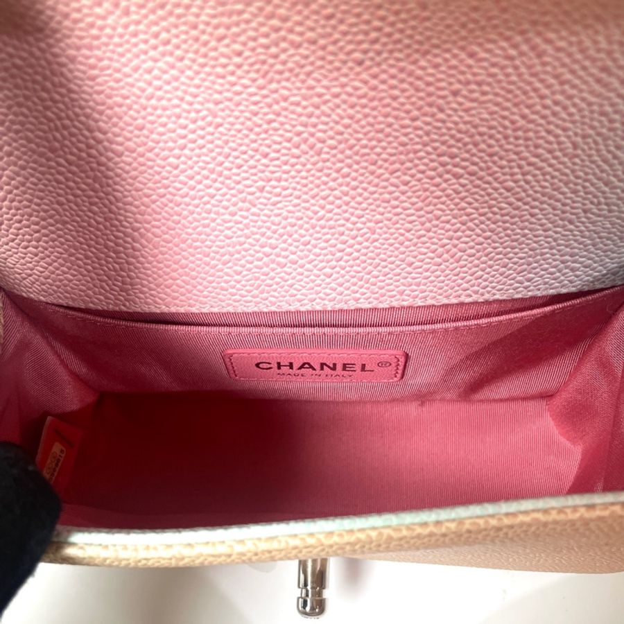 Chanel 限量版粉彩荔枝皮Boy包 (20cm)-7
