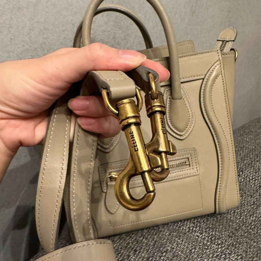 CELINE Nano Luggage 卡其-7