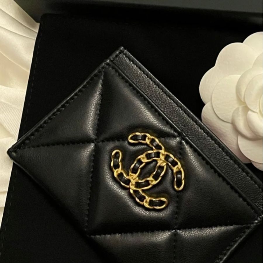 （全新）Chanel 19 小羊皮卡夾-0