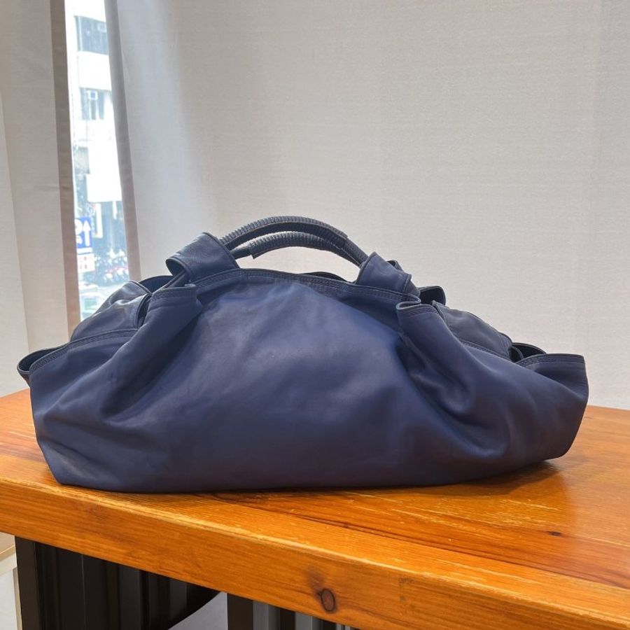 LOEWE 羅威 藍色 全皮 大款 空氣包/手提購物包-1