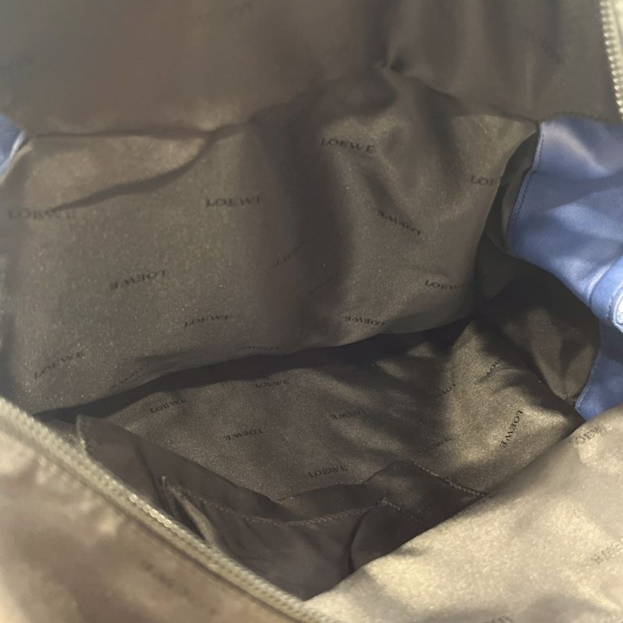 LOEWE 羅威 藍色 全皮 大款 空氣包/手提購物包-6