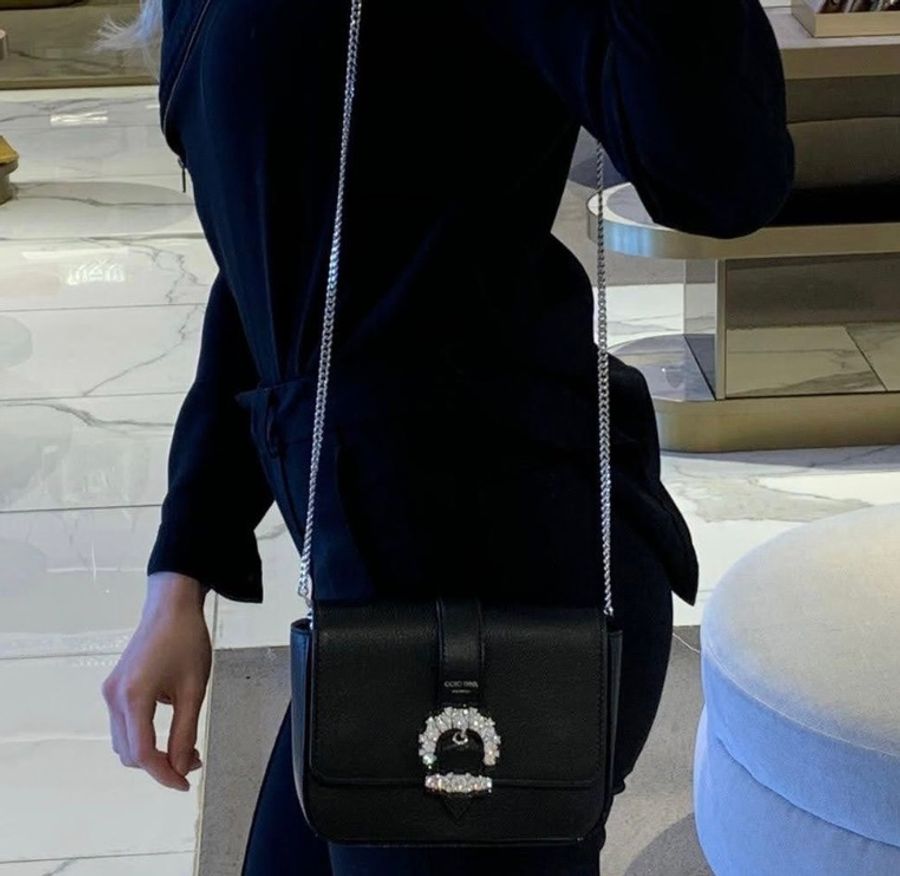 Jimmy Choo新款包包 黑色經典款Cheri Crossbody-3