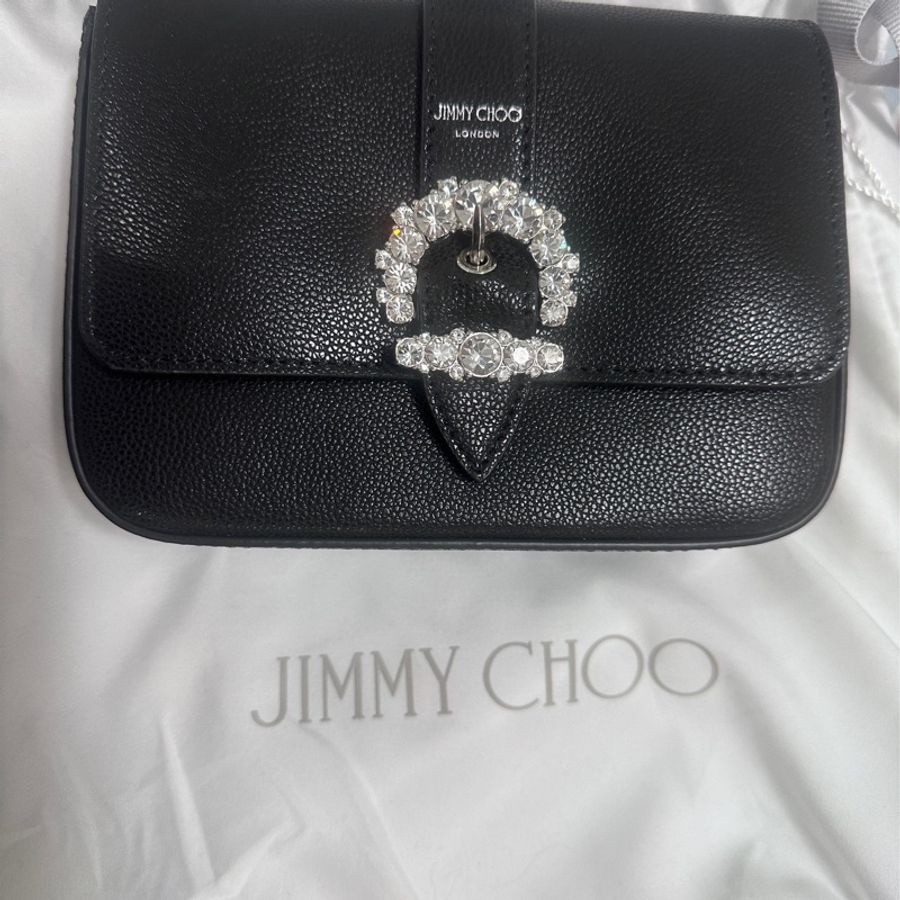 Jimmy Choo新款包包 黑色經典款Cheri Crossbody-4