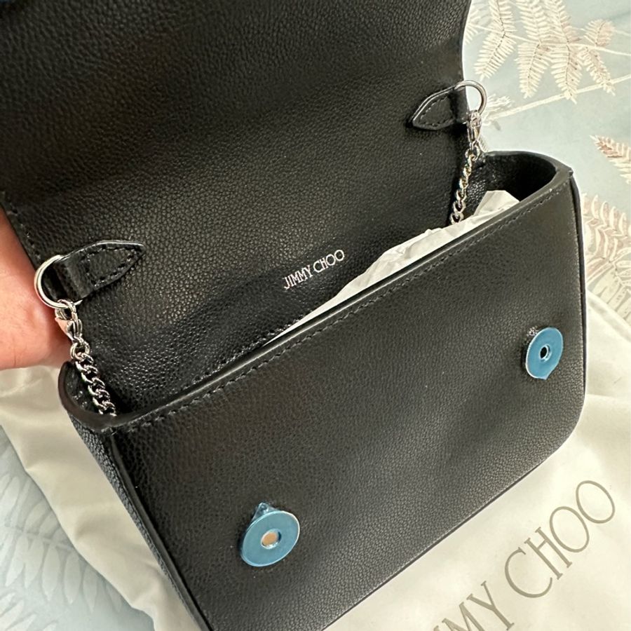 Jimmy Choo新款包包 黑色經典款Cheri Crossbody-6