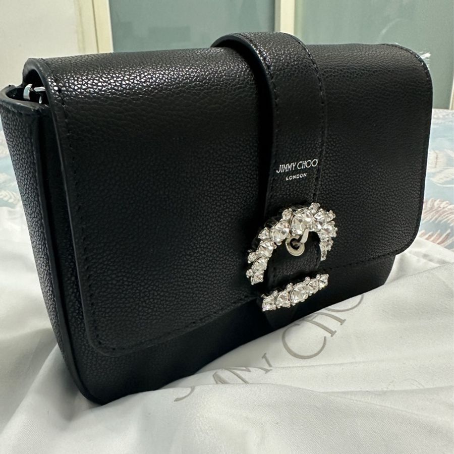 Jimmy Choo新款包包 黑色經典款Cheri Crossbody-7