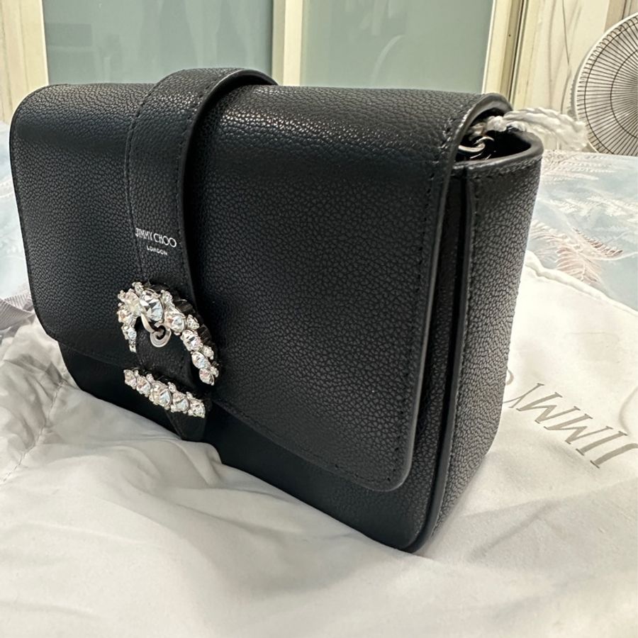 Jimmy Choo新款包包 黑色經典款Cheri Crossbody-9