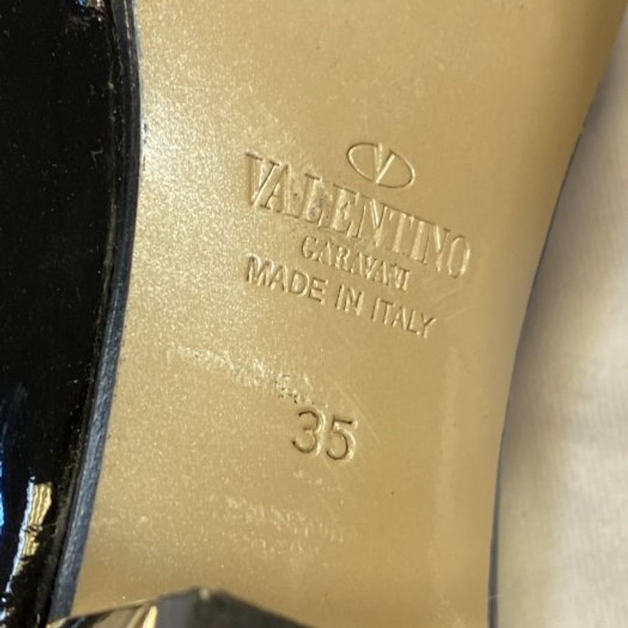 Valentino氣質黑色樂福鞋(要看鞋跟喔~跟很美)-4