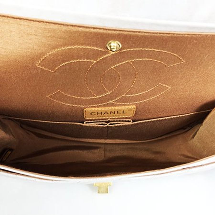 Chanel 粉色漸層大理石紋金釦牛皮2.55鍊帶包 28CM A37587-7
