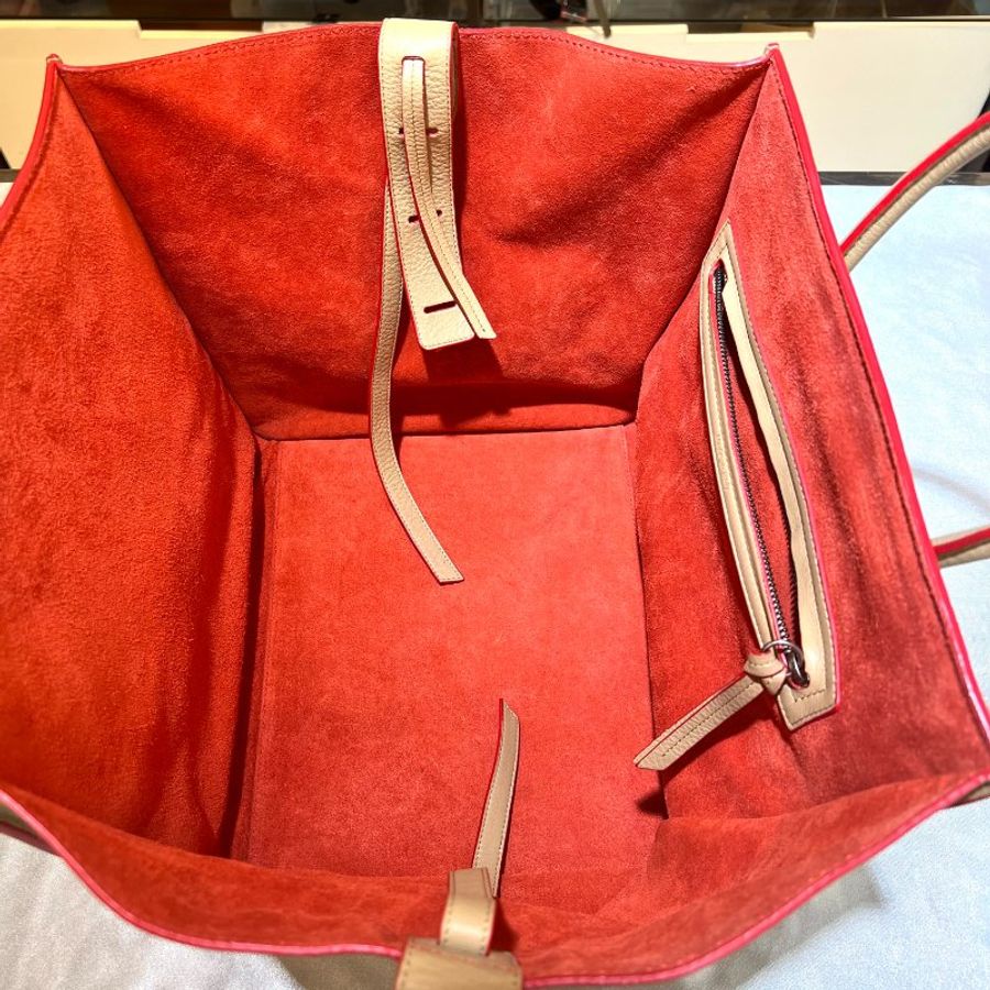 [舊愛新歡] CELINE 焦糖色敲打小牛皮迷你型LUGGAGE冏包-3