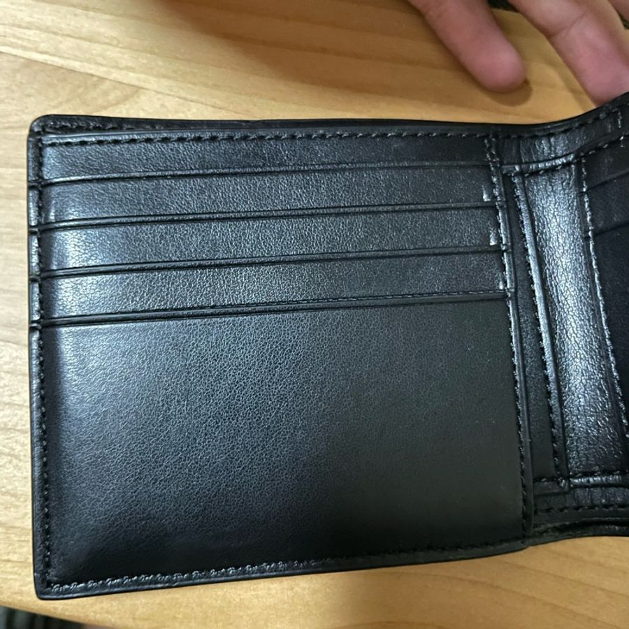 COACH 滿版老花短皮夾 經典黑(F74993)-14